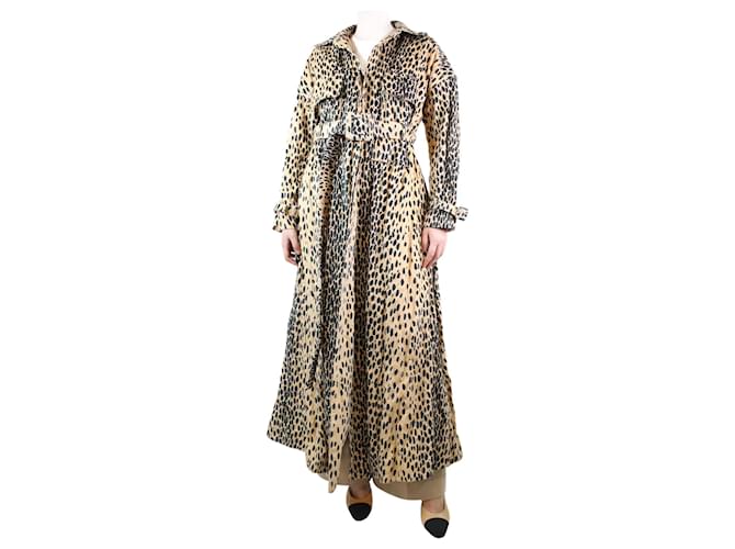 Jacquemus Cheetah print belted maxi coat - size UK 10 Cotton  ref.1260116