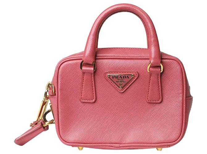 Prada Pink mini Saffiano bag Leather  ref.1260125