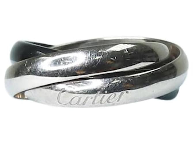 Trinity Cartier prata 18k anel trindade em ouro branco  ref.1260126