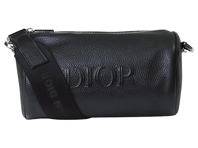 Christian Dior Black Roller messenger bag Leather  ref.1260147