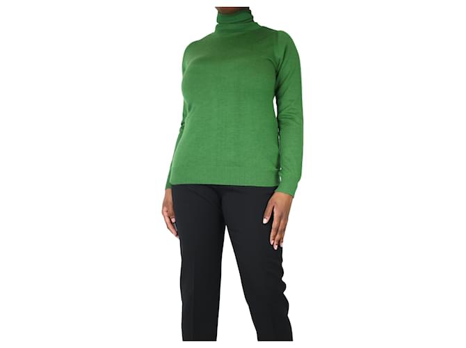 Autre Marque Green roll-neck jumper - size L Cashmere  ref.1260148