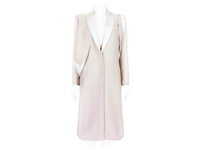 Alexander McQueen Drop Lapel Coat Pink Silk Wool  ref.1260153