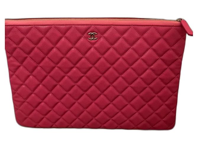 Chanel Tasche Timeless in schockierendem Rosé Pink Leder  ref.1260154