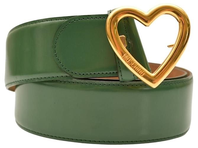 Moschino Belts Green Leather  ref.1260238