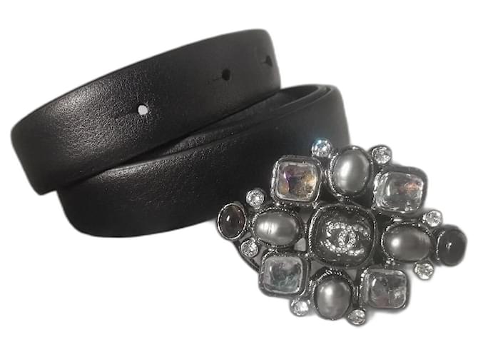Chanel Belts Black Leather  ref.1260299