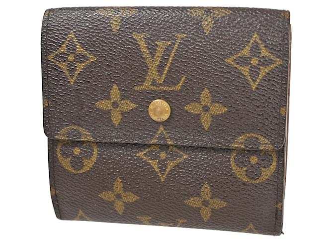 Louis Vuitton Porte Monnaie Credit Brown Cloth  ref.1260332