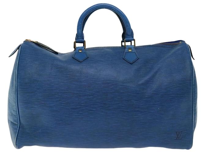 Louis Vuitton Speedy 40 Blue Leather  ref.1260435