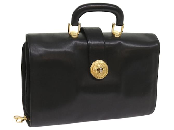 Gianni Versace Hand Bag Leather Black Auth bs12268  ref.1260518
