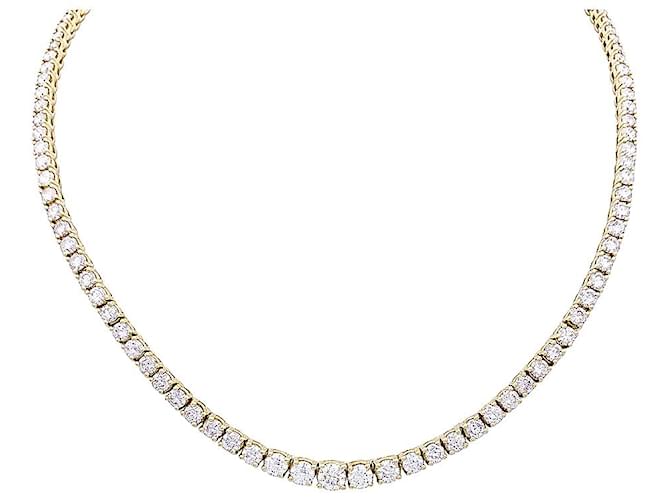 inconnue Yellow gold river necklace, diamants.  ref.1260537