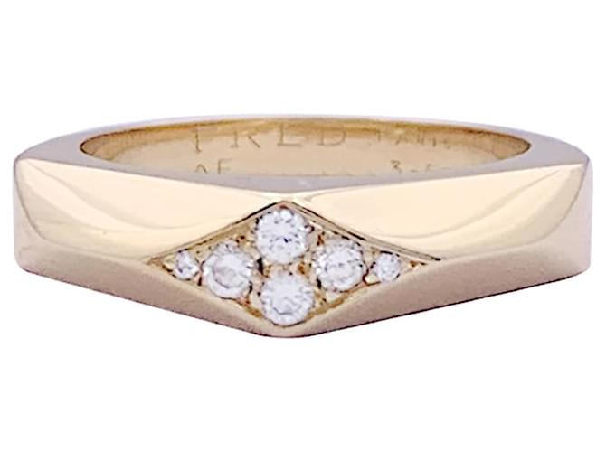 Fred „Cut“-Ring aus Gelbgold, Diamanten. Gelbes Gold  ref.1260538