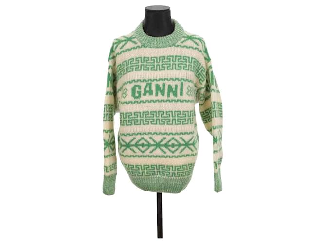 Ganni Maglione di lana Verde  ref.1260556
