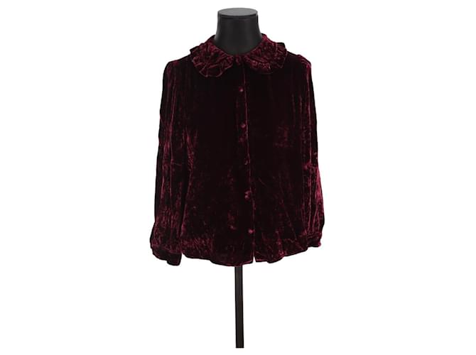 Autre Marque Velvet blouse Dark red  ref.1260557