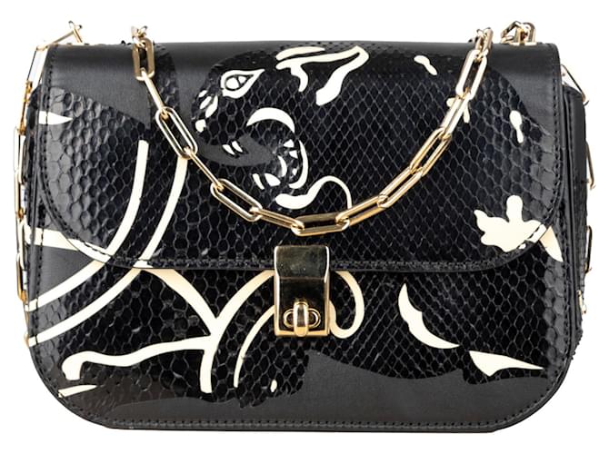 Valentino Leather and Snakeskin Panther Crossbody Bag Multiple colors  ref.1260566