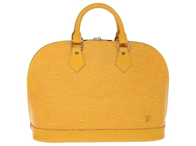 Louis Vuitton Alma Amarelo Couro  ref.1260600