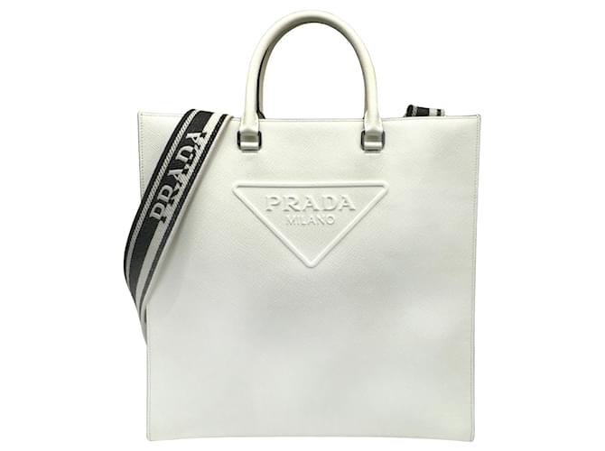 Prada Saffiano White Leather  ref.1260607