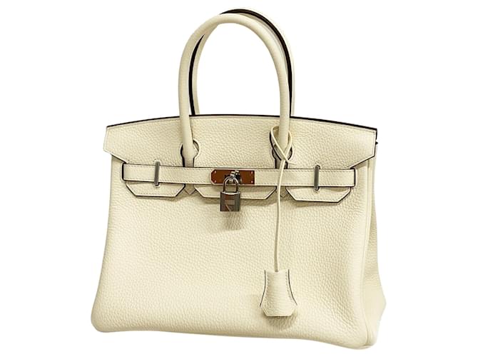 Hermès Birkin 30 White Leather  ref.1260623