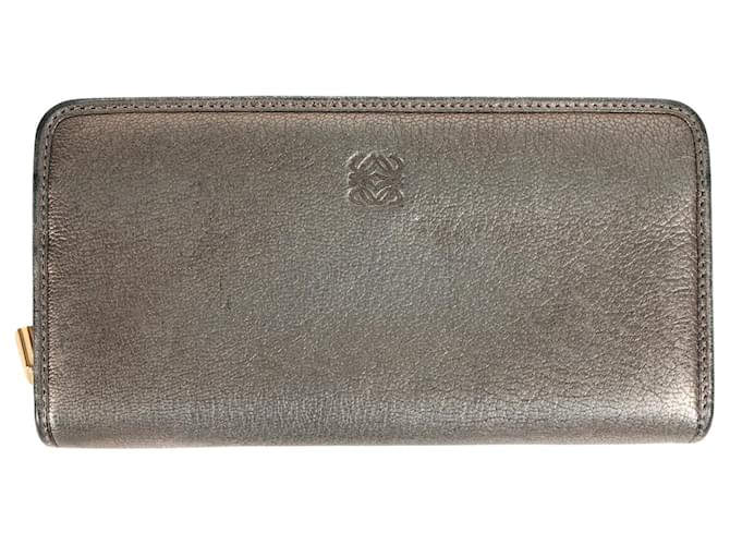 Loewe Anagram Silvery Leather  ref.1260673