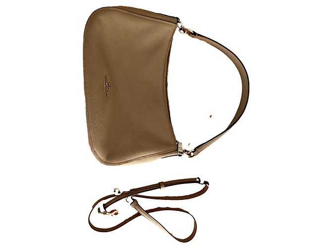 Bolsa Coach de couro taupe