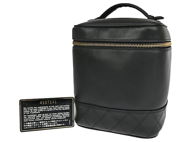 Chanel Vanity Black Leather  ref.1260879