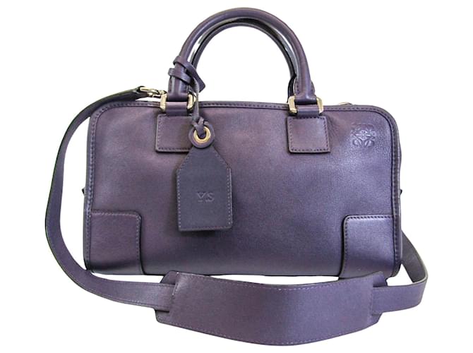 LOEWE AMAZONA Purple Leather  ref.1261001