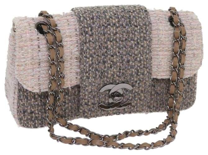 Chanel flap bag Grey Tweed  ref.1261046