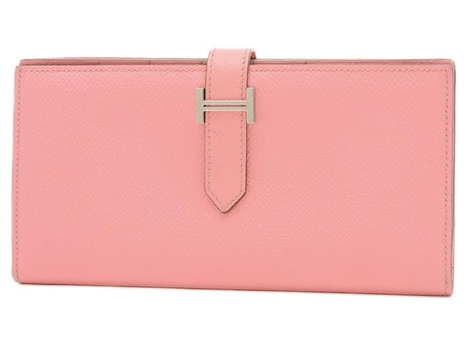 Hermès Béarn Pink Leather  ref.1261071