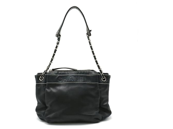 Chanel - Black Leather  ref.1261089