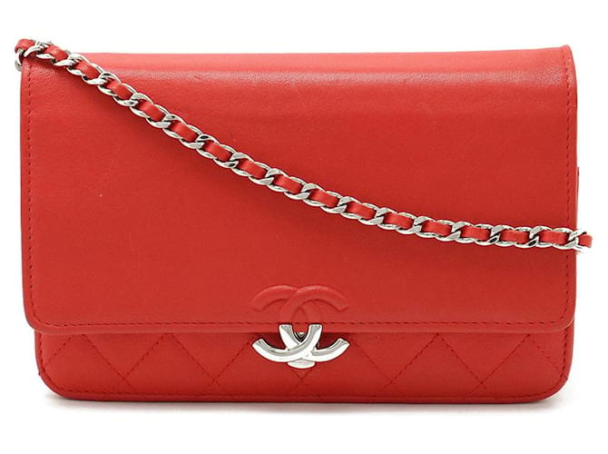 Chanel CC Red Leather  ref.1261095
