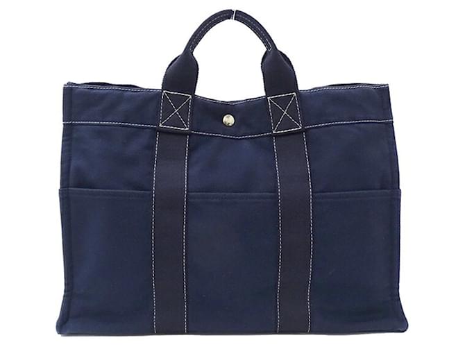 Hermès Toto Navy blue Cloth  ref.1261108