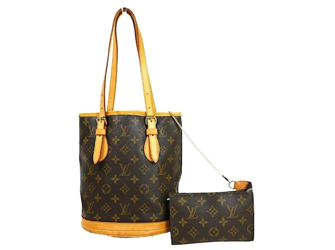 Louis Vuitton Bucket PM Brown Cloth  ref.1261144