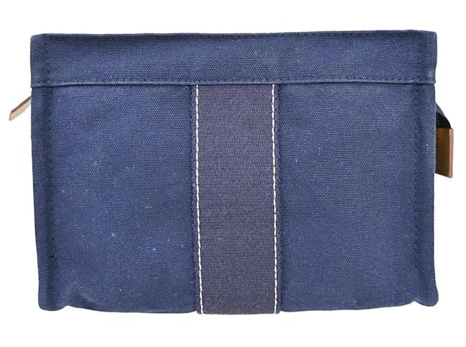 Hermès Deauville Navy blue Cotton  ref.1261161