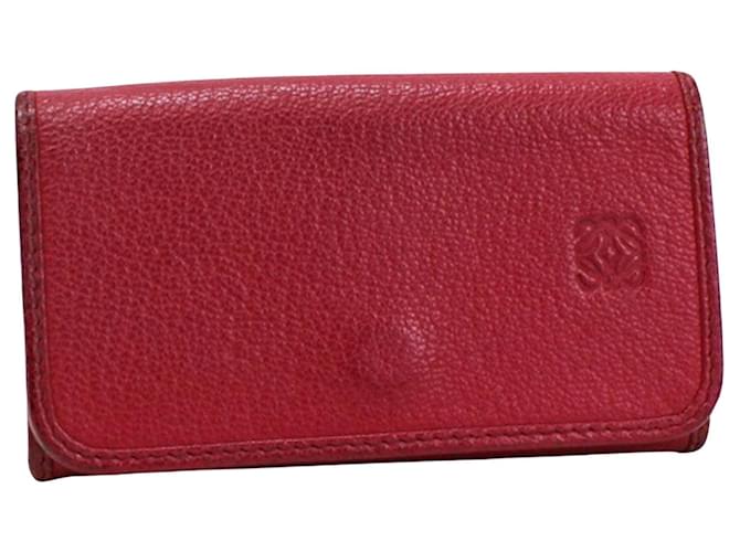 Loewe Key case Red Leather  ref.1261199
