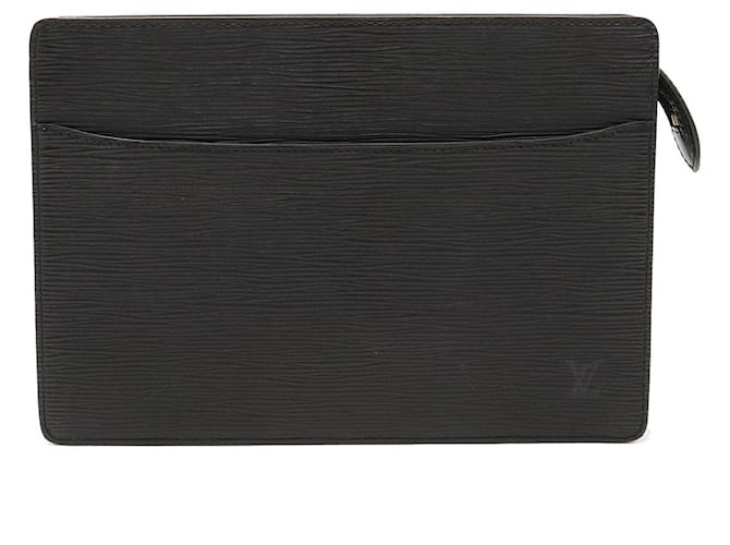 Louis Vuitton Pochette Negro Cuero  ref.1261231