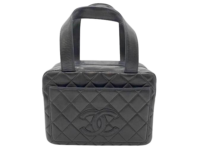 Chanel Matelassé Black Leather  ref.1261240