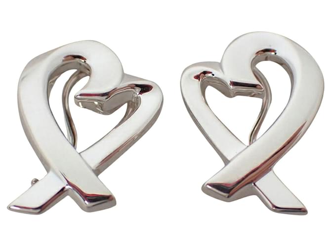 Tiffany & Co Loving heart Silvery Silver  ref.1261244