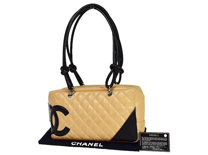 Chanel Cambon Beige Leather  ref.1261326