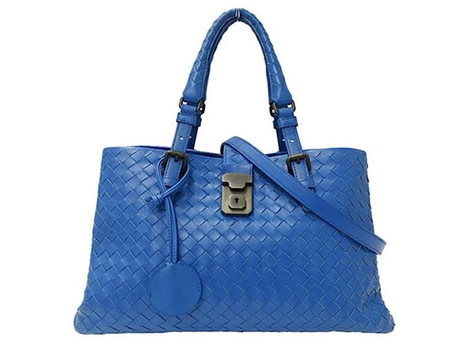 Bottega Veneta Intrecciato Blue Leather  ref.1261393