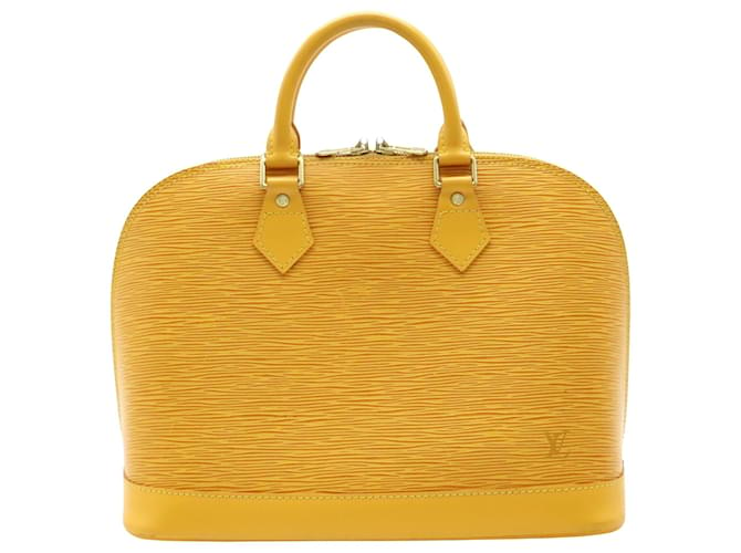 Louis Vuitton Alma Amarelo Couro  ref.1261417