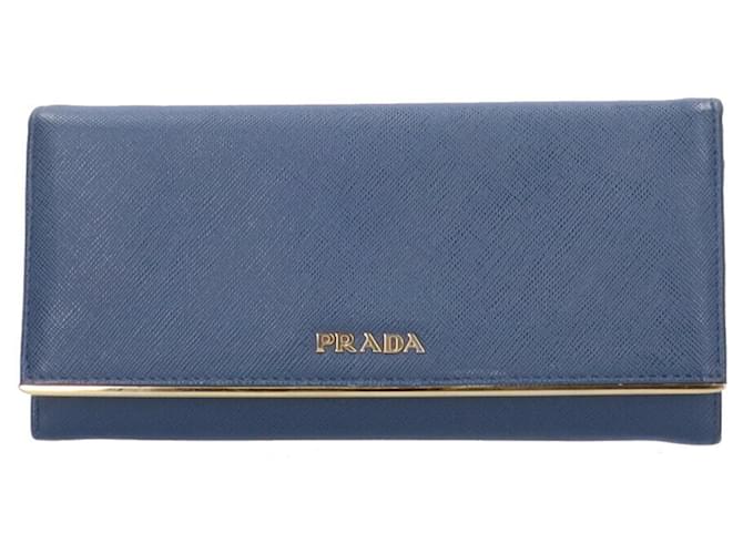 Prada Saffiano Blue Leather  ref.1261445