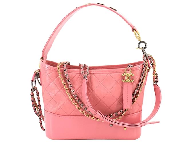 Chanel Gabrielle Pink Leather  ref.1261474