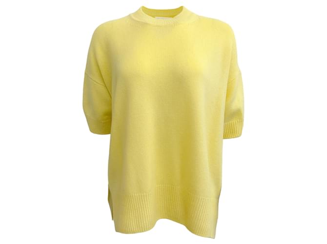 Autre Marque Jil Sander Yellow Cashmere Drop Sleeve Sweater  ref.1261588
