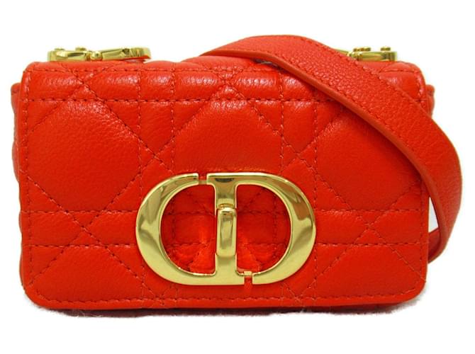 Dior Caro Orange Leather  ref.1261789