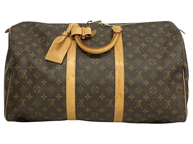 Louis Vuitton Keepall 50 Brown Cloth  ref.1261879