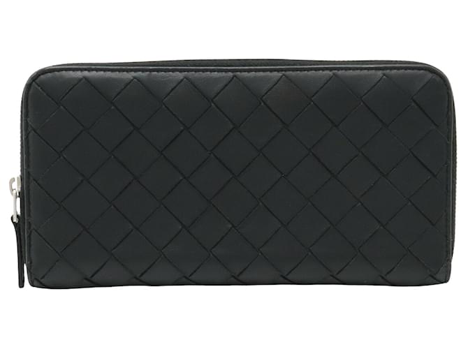 Bottega Veneta Zip around wallet Black Leather  ref.1261938