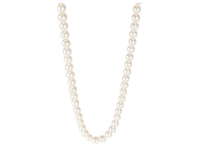 Tiffany & Co TIFFANY Y COMPAÑIA. Collar de moda Tiffany Essential Pearls en 18K oro blanco  ref.1261950