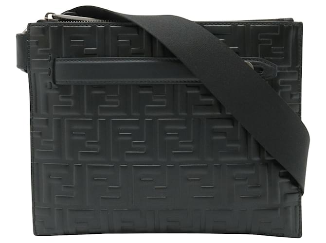 Fendi FF Black Leather  ref.1261973