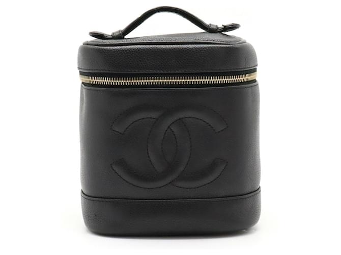 Chanel Vanity Black Leather  ref.1261992