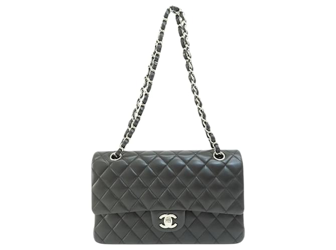 Chanel Double flap Black Leather  ref.1262006