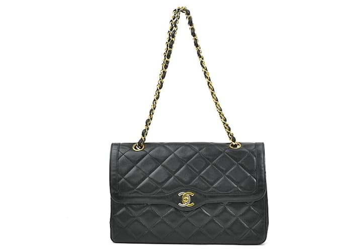 Chanel Matelassé Black Leather  ref.1262257