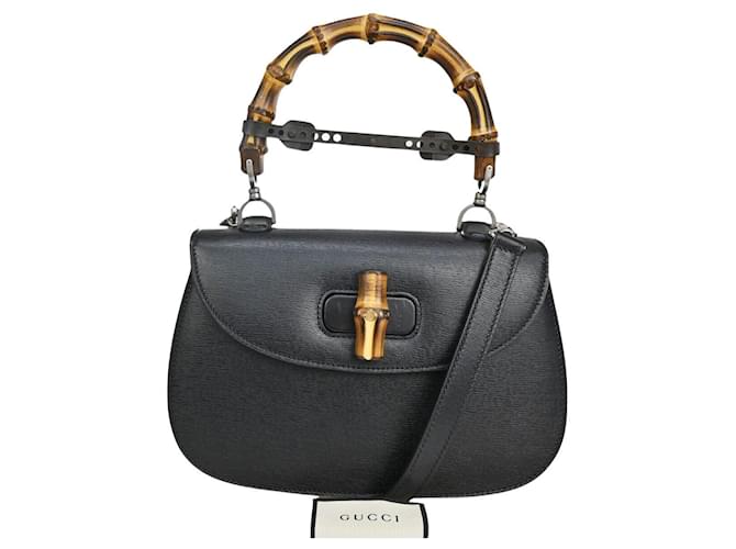 Gucci Bamboo Black Leather  ref.1262320